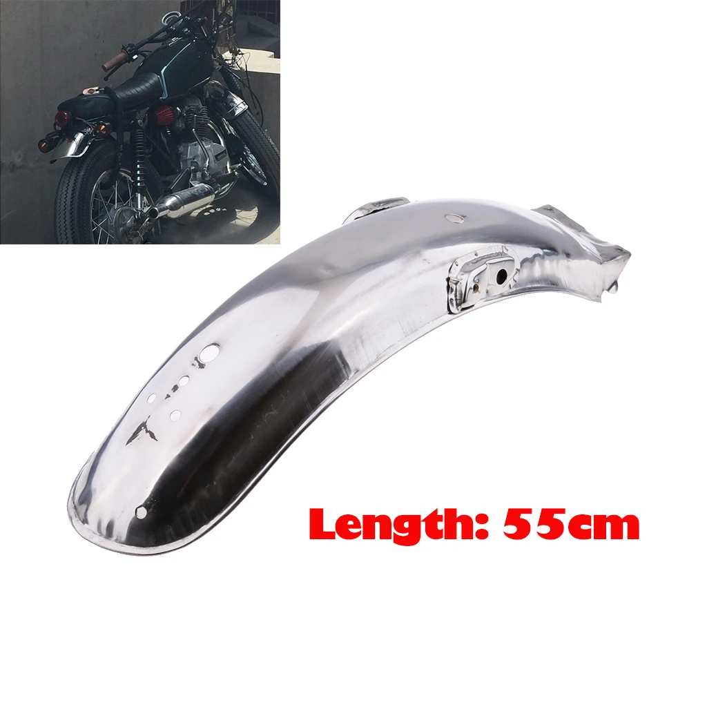 Мотоциклетный задний брызговик 55 см хромированный для вентилятора Honda CG125 |