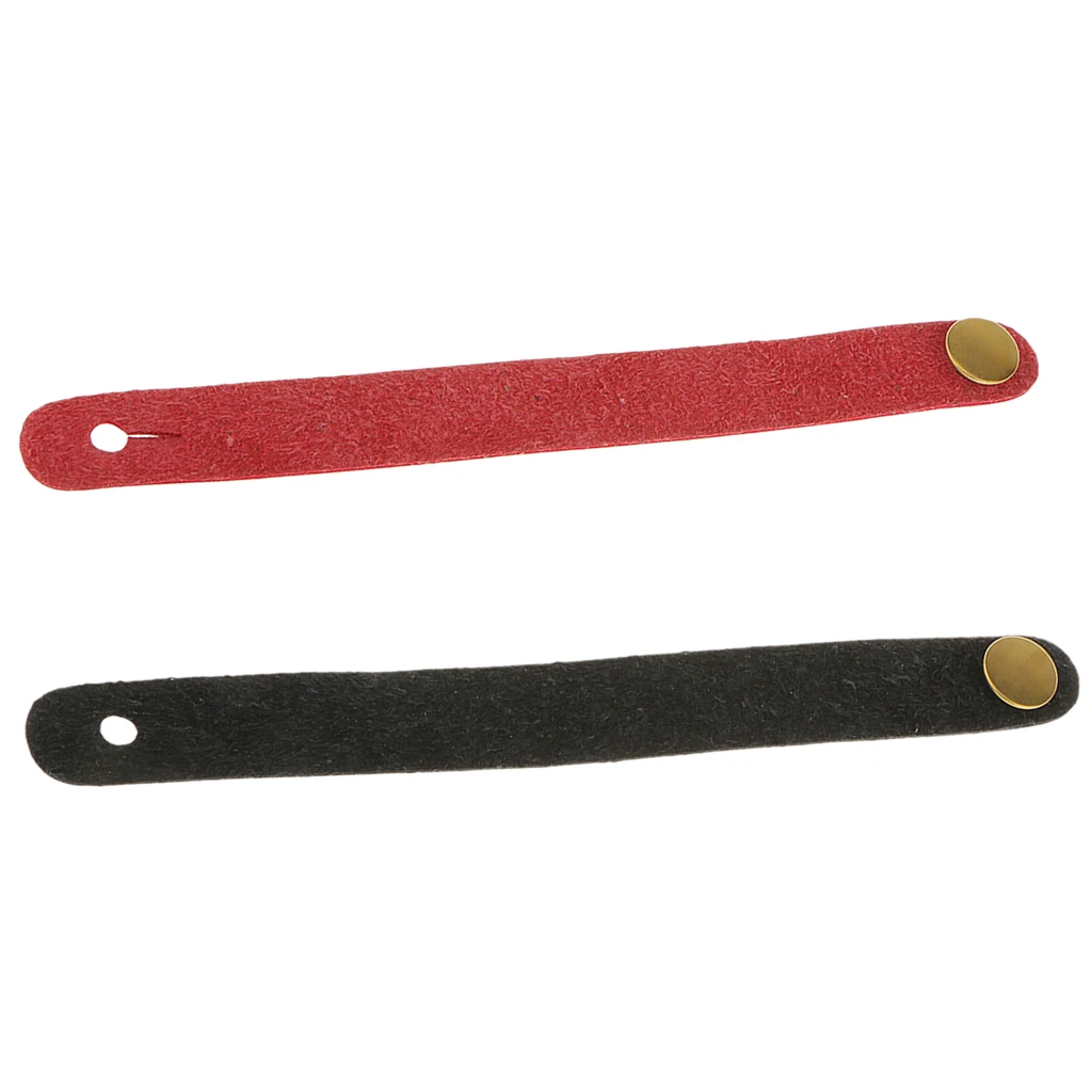 2pcs Microfiber Leather Strap Hook Button for Acoustic/Folk/Classic Guitar