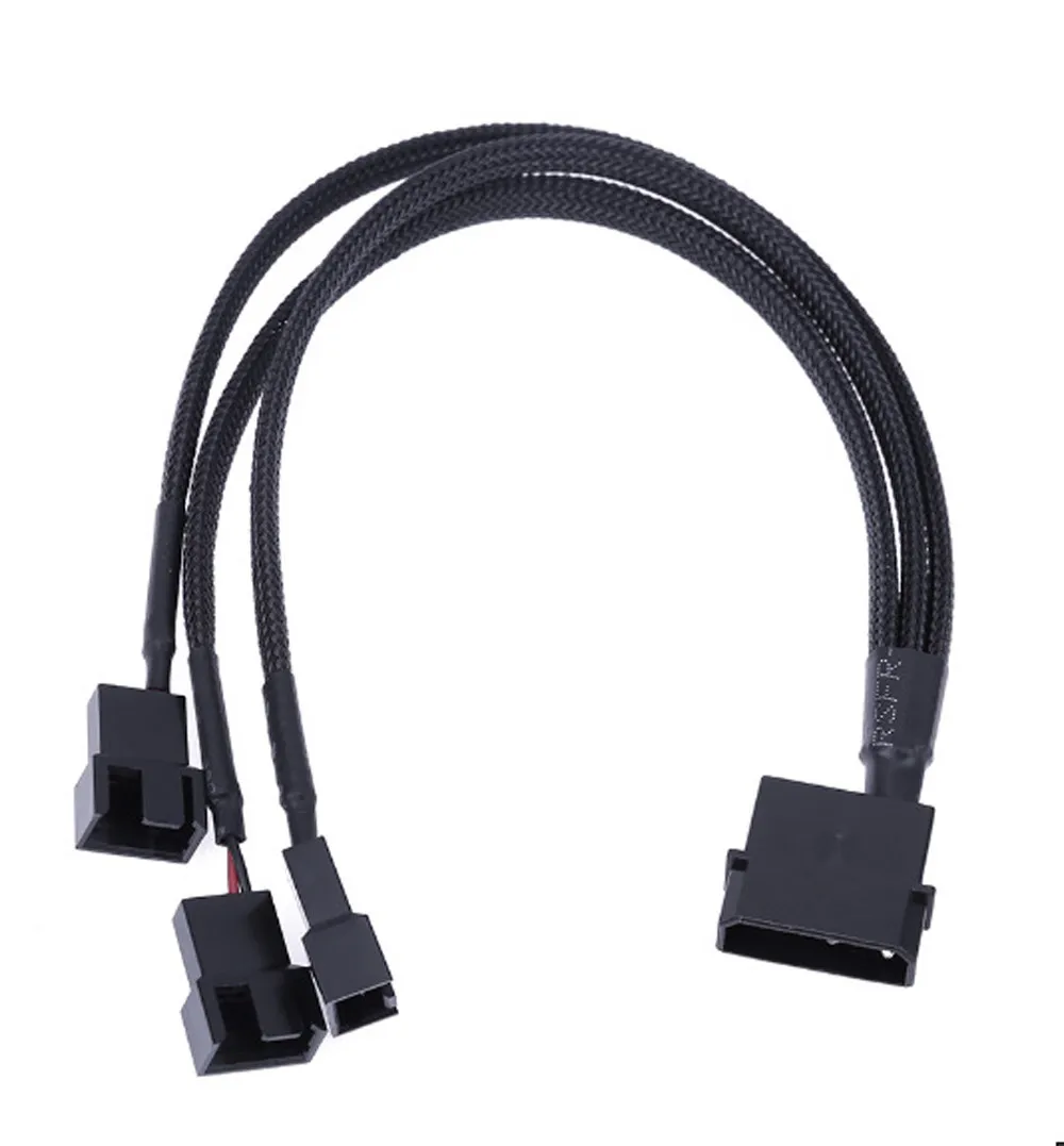 Molex 4 Pin To 3 X 3/4-pin 5v12v Usb Sleeved Dual Fan Power Adapter Cable 30cm Braided Sleeve | Компьютеры и офис