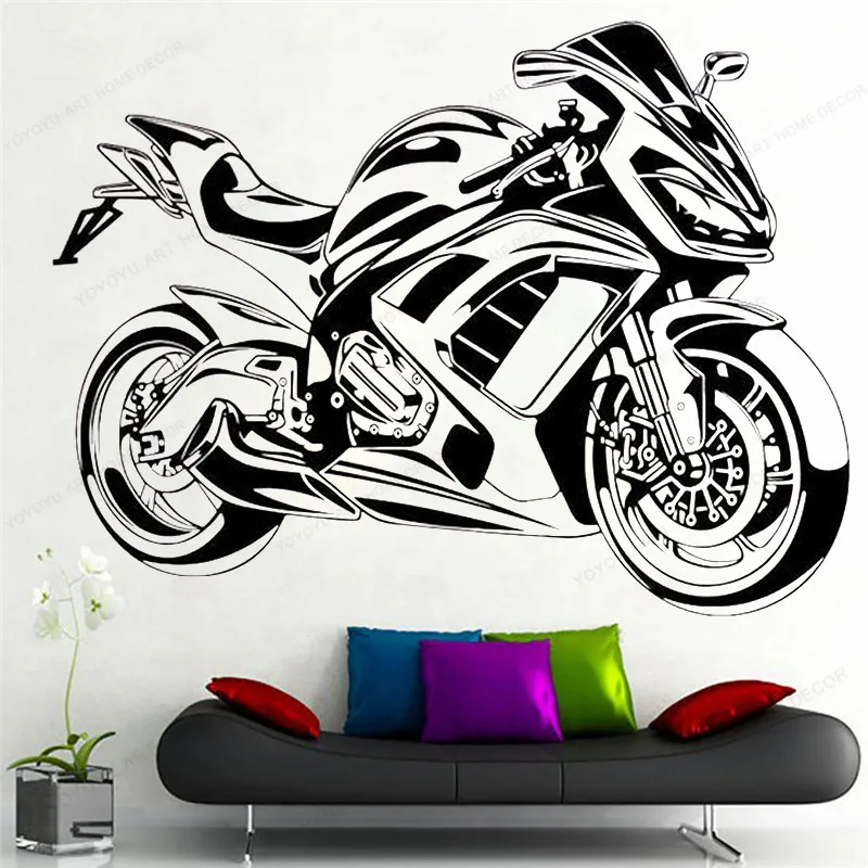 Wall Decor Art Vinyl Sticker Mural Decal Motorcycle Sport Speed Bike Ride SA665