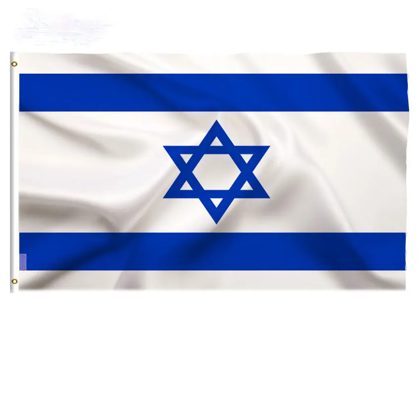 Hot Selling Israel Flag Deaoration 90x150cm Big Banners Israeli Polyester Vivid Color Digital Printing Double Stitched Wholesale | Дом и сад
