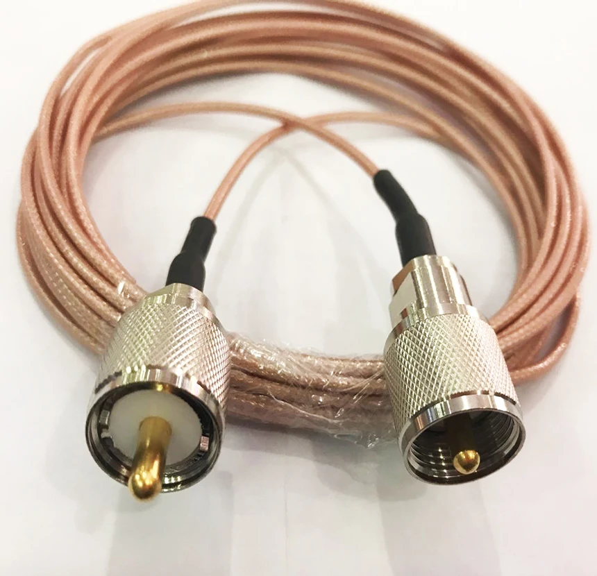 Длинный штекер UHF PL259 к RG316 для автомобильной мобильной радиоантенны 1 м 3 5 10 кабель