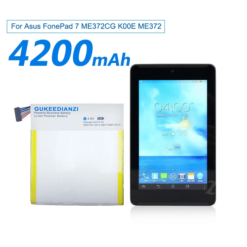 GUKEEDIANZI планшет батарея для Asus FonePad 7 ME372CG K00E ME372 4200 мАч C11P1310 Высокое качество замена батареи