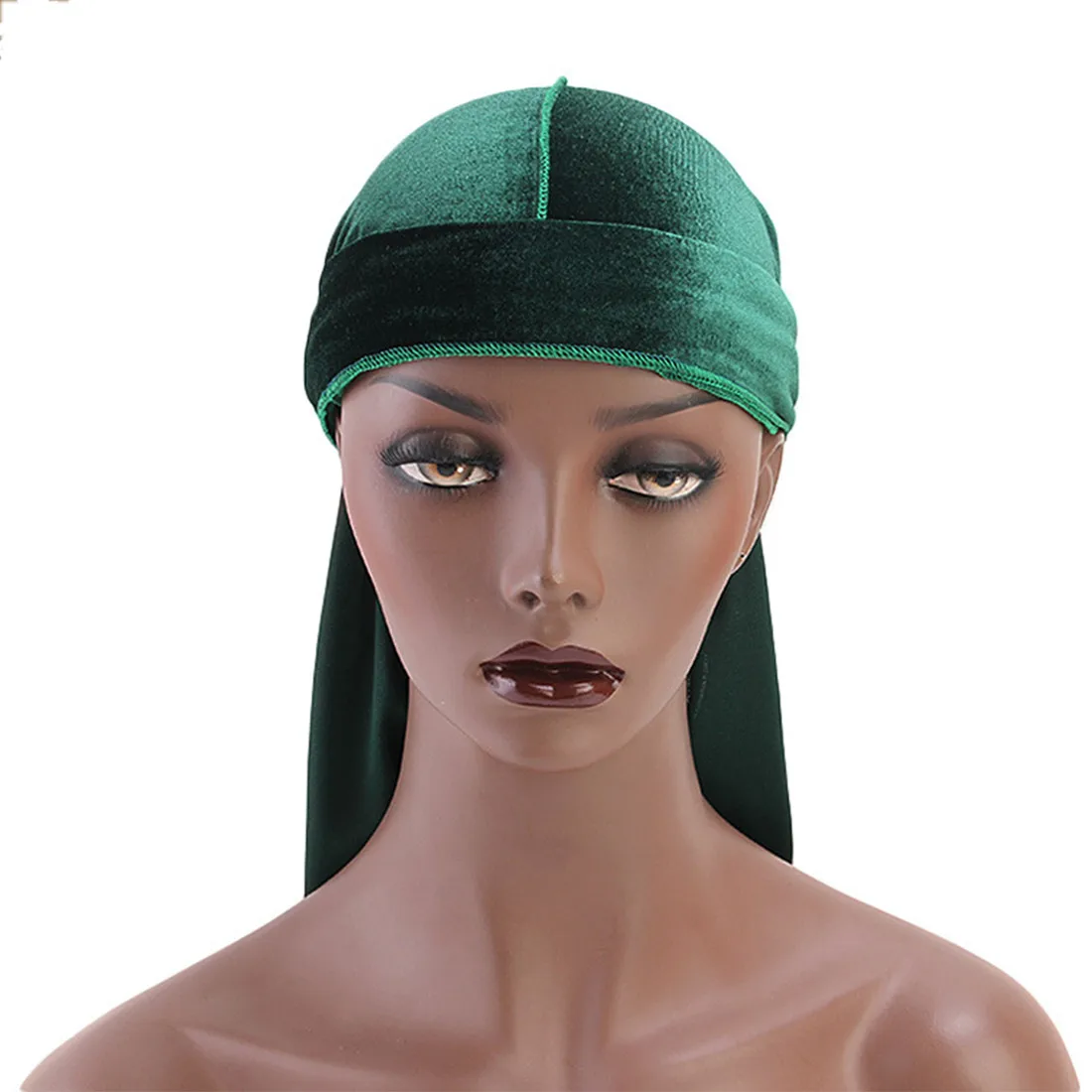 DIHOPE длинный хвост шелковый шарф Мусульманский Doo Rag пиратская шляпа Durag Кепка chemo Череп Шляпа Тюрбан повязка для волос банданы 12 цветов на выбор