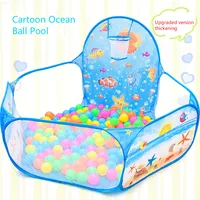 Cartoon Folding Indoor Ocean Ball Pool Layout Fence Baby Game House Children's Tent Color Wave Ball Pool Kids Girl Room Decor 2