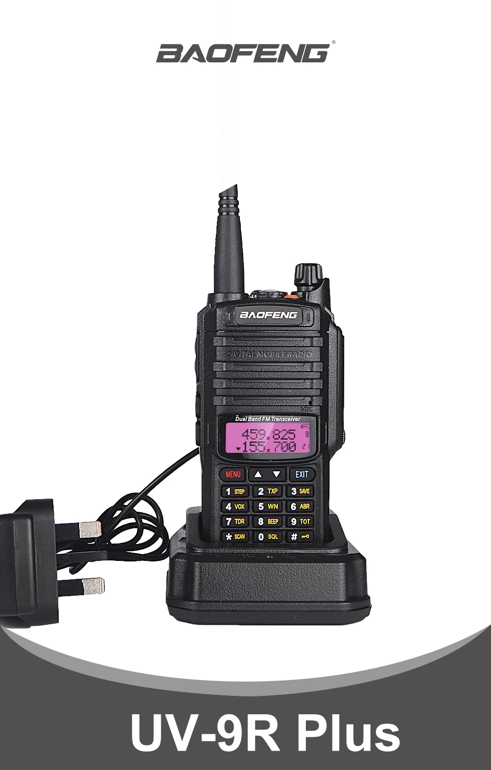 10 Вт Водонепроницаемый Baofeng UV-9R Plus двухдиапазонный FM КВ трансивер портативный CB Ham Радио UV 9R Plus UV9R двухстороннее радио