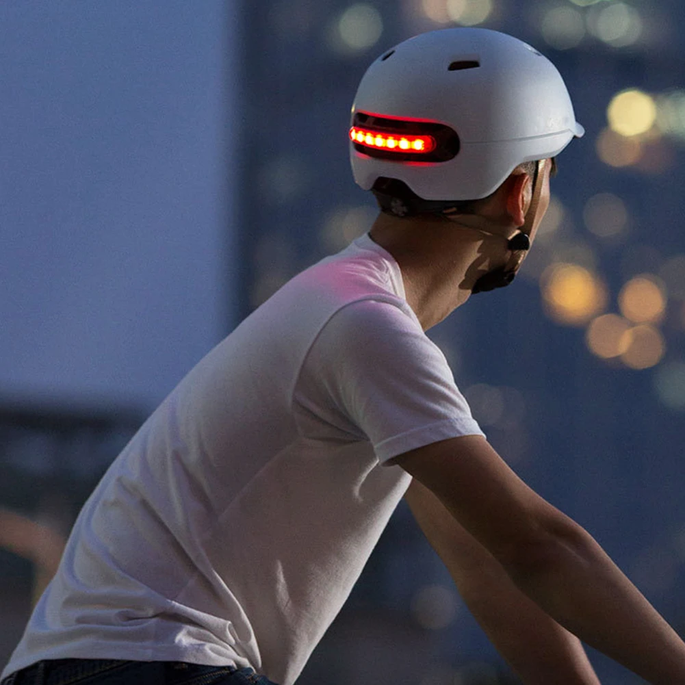 

Waterprooof EPS+PC Scooter Helmet with LED Warning Light for Xiaomi M365 Electric Skateboard Scooter Bike Cycling Helmet