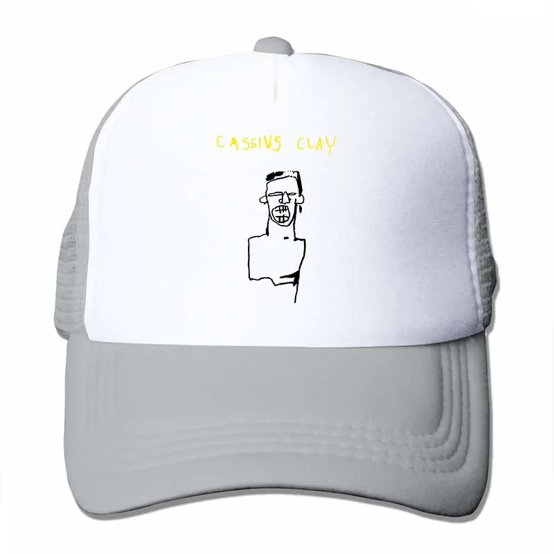 Basquiat Cassius Clay Muhammad Ali Высококачественная бейсболка для мужчин и женщин, кепки для водителя грузовика, модная Регулируемая Кепка - Цвет: 4-Gray