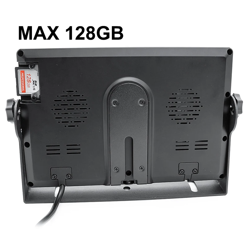 Car DVR 7 Inch IPS Screen HD AHD 1024*600P Recorder AHD Monitor With 2 Channels 8 LED Rear View Reverse Backup AHD Camera