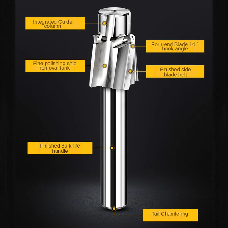 HSS Counterbore Bolt Drill Countersink Mill Cutter M3 Tin Coated M4 M5 M6 M12 CNC Countersunk Screw Hexagonal Hole Metal Tool Drill Cutter Tool