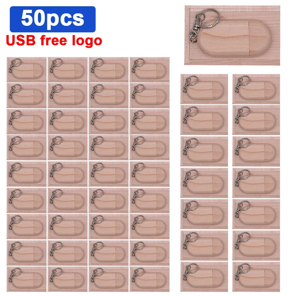 50 шт./лот деревянный флеш накопитель USB 2 0 64 ГБ 4 8 16 32 128 Гб карта памяти
