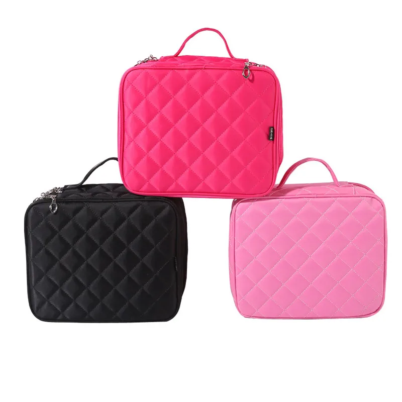 Online Kosmetikerin Notwendig Doppel Schicht Kosmetik Tasche Box Frauen Schönheit Eitelkeit Make Up Tools Organizer Fall Travel Kultur Wash Lagerung