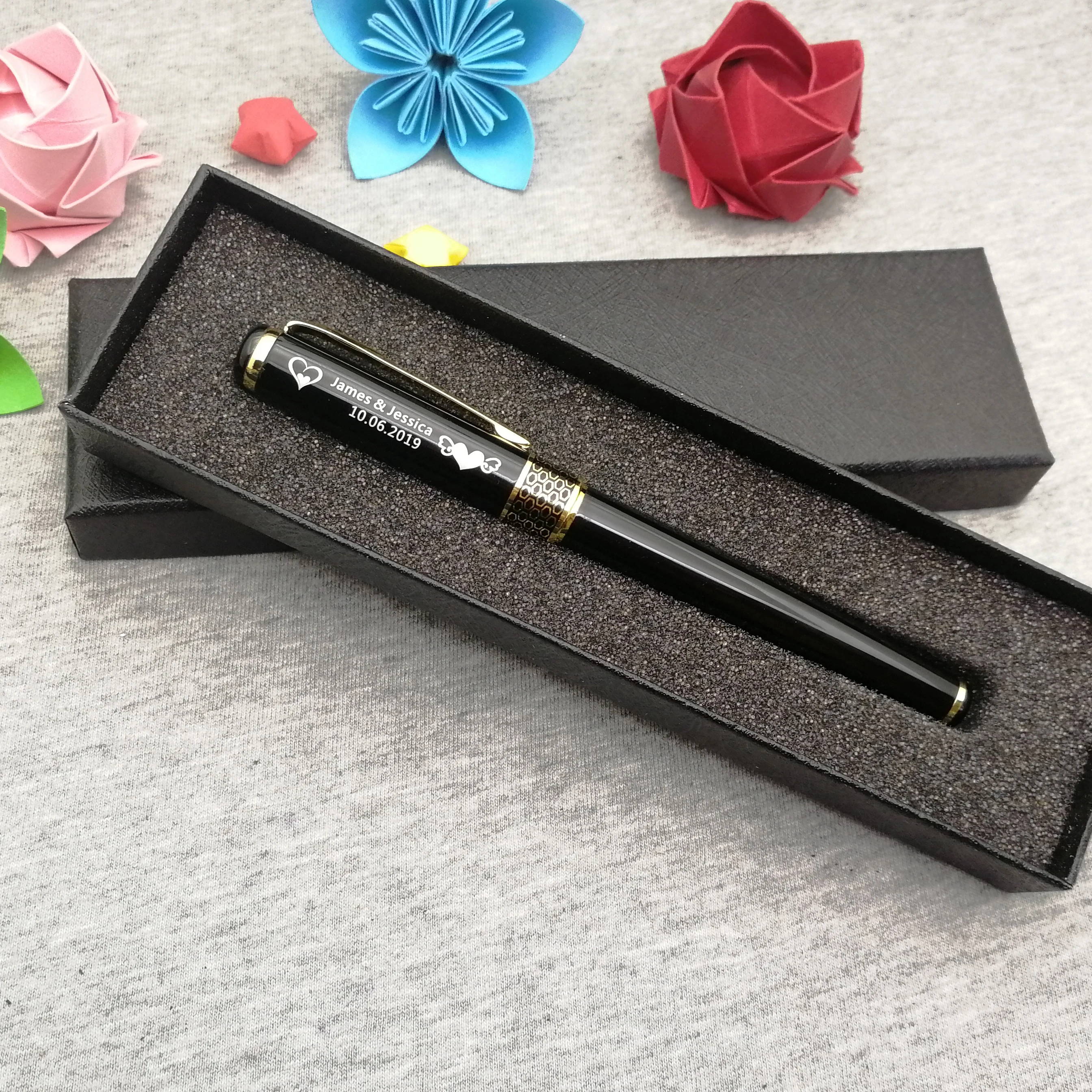 Personalized birthday gift for boy,gift for father nice writing gel pen custom print free with any name text&wishes