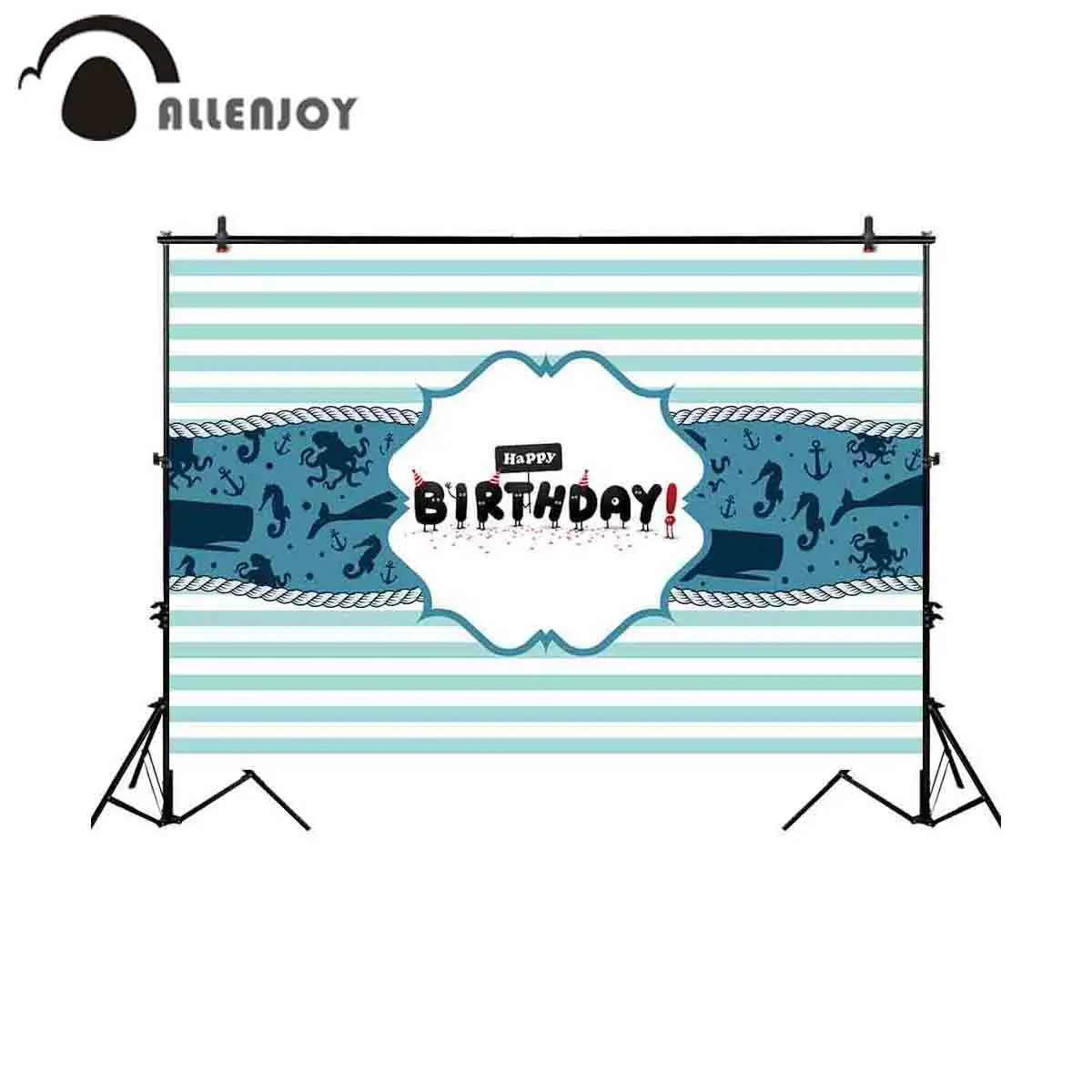 Allenjoy океан под морские фоны Гиппокамп Якорь Осьминог точка с днем рождения