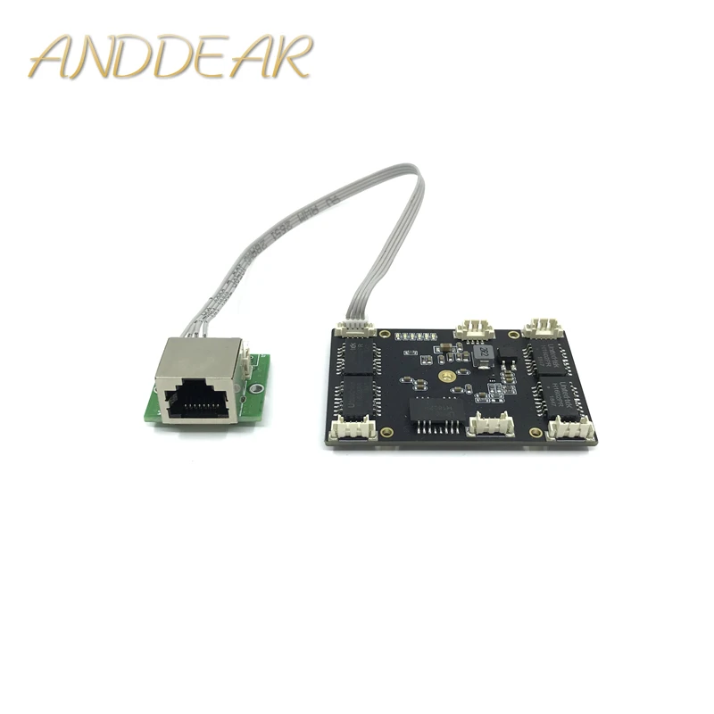 

ANDDEAR 5 port 10/100MCustomized industrial unmanaged network ethernet switch 12v pcba module network switch 5 port 10/100M