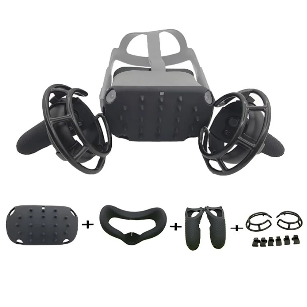Защитная клетка Подушечка Для лица 4в1 Sweatproof VR Grip домашняя ударопрочная противоскользящая сенсорная Крышка для шлема для Oculus Quest
