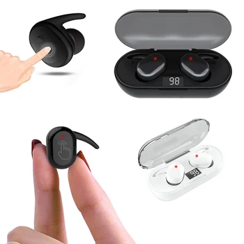 

Q1 Q2 TWS Bluetooth 5.0 Wireless Touch Noise Reduction Earphone Stereo Sound Earphone LED Display Portable Audio Video Earbuds