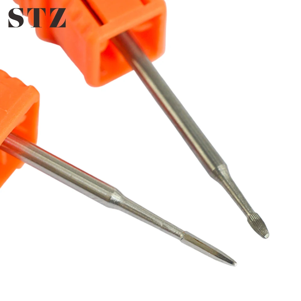 1pcs Tungsten Carbide Remove Clean Burrs Nail Drill Bits Nail Tools 3/32" Electric Manicure Drill Machine Nail Mill #PD02/03