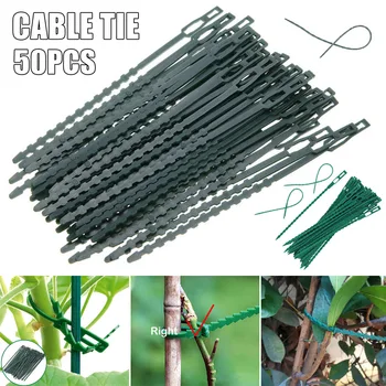 

6.7/5.3 Inch Flexible Plastic Twist Ties Adjustable Garden Plant Twist Ties for Multi-Purpose Gardening Support DIY Tools PAK55