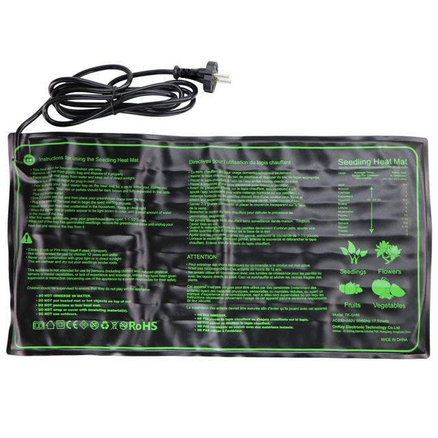 Növényi Hőszőnyeg 20X10 Hüvelyk Tartós Vízálló Vetőmag Csírázás Terjedése Hidroponikus Pad Us Uk Eu Au Plug Kert - Image 6