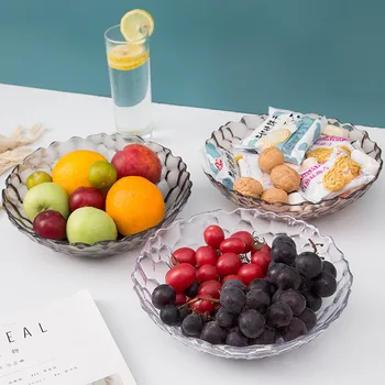 

Creative European Honeycomb Fruit Tray Living Room Household Candy Tray Snacks Dried Fruit Box Plastic Transparent Fruit Tray