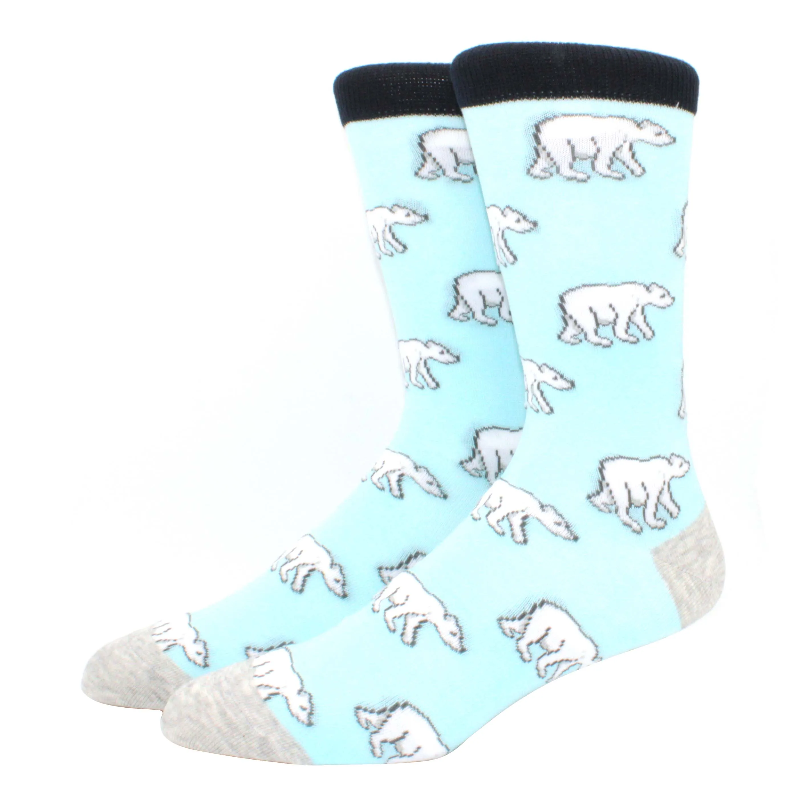 Vibrant Hiphop Cotton Men's Socks - Harajuku Fun Animal Design