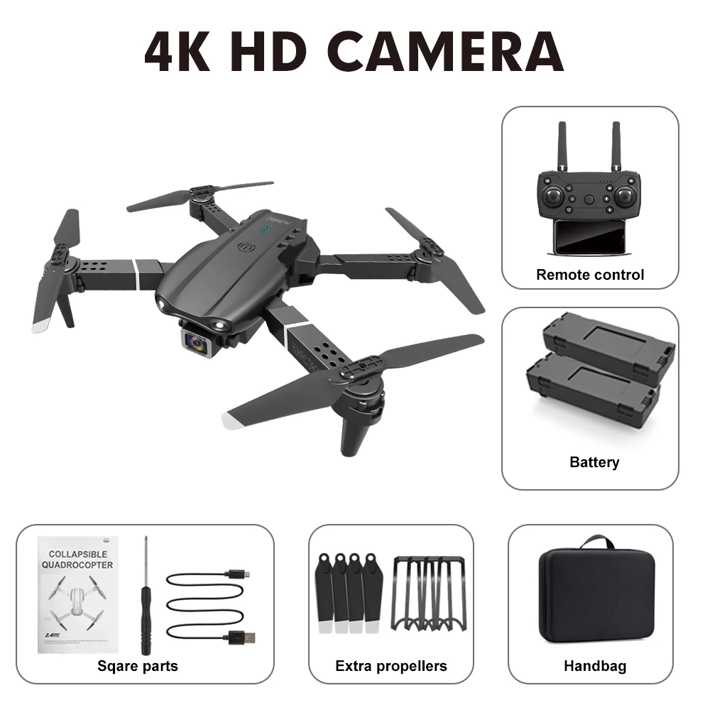 Rc Dron Mini Drone 4k Profesional Wide Angle 4K HD Dul Camera 2.4G 4CH Foldable Home Quadcopter FPV Helicopter Toys For Boy rc tech quadcopter RC Quadcopter