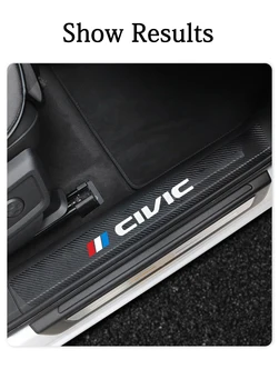 

4pcs Car Door Sill Leather Decals For Honda CIVIC ek eg si 8th 10th 2 Car Door Sill Plate Pedal Cover Trim Car Accessories