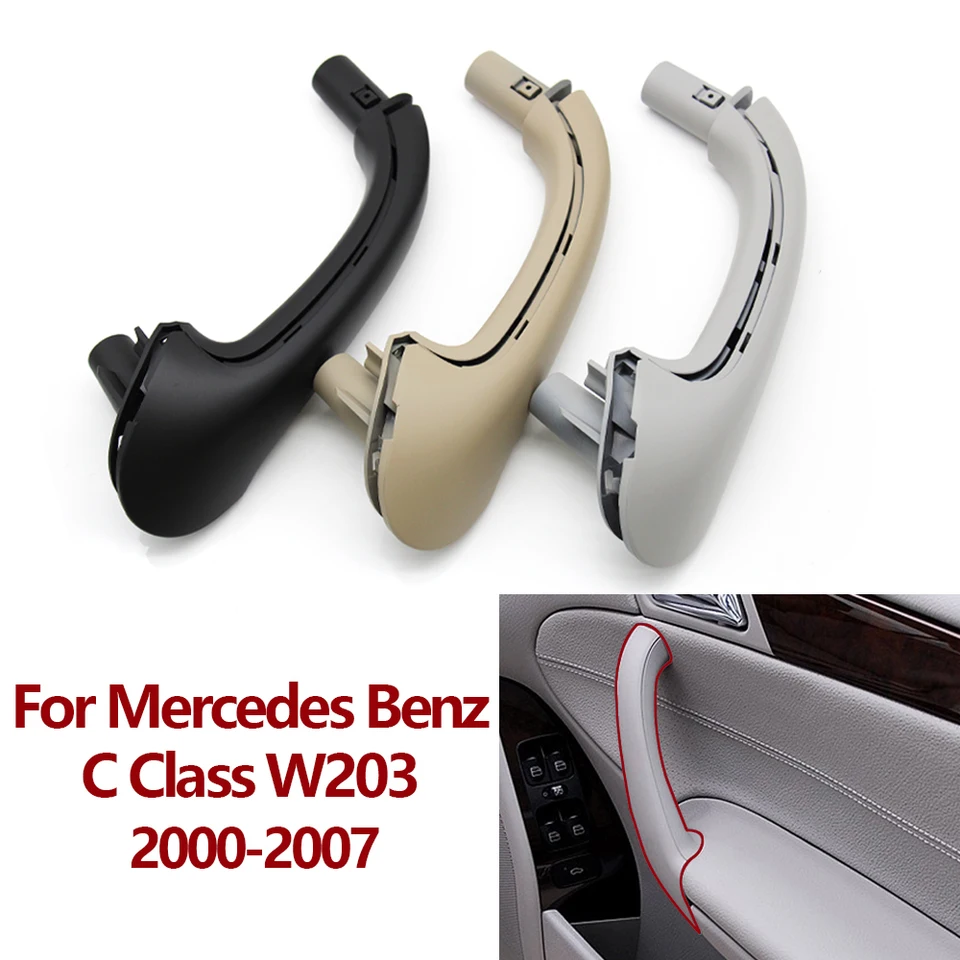 Manija De Puerta Interior Izquierda Para Mercedes Clase C W203 - Compatible Con OE 2038101551, Fabricada En ABS Negro