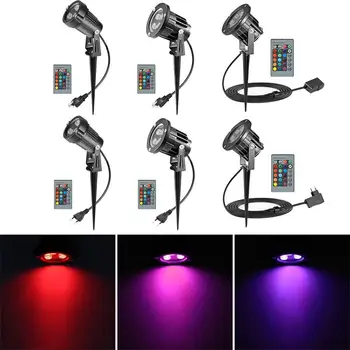 

6W/8W12W Waterproof Garden Lawn Lamp Lights Outdoor Landscape LED Light w/Remote Control​ Path Landscape Waterproof Spot Bulbs