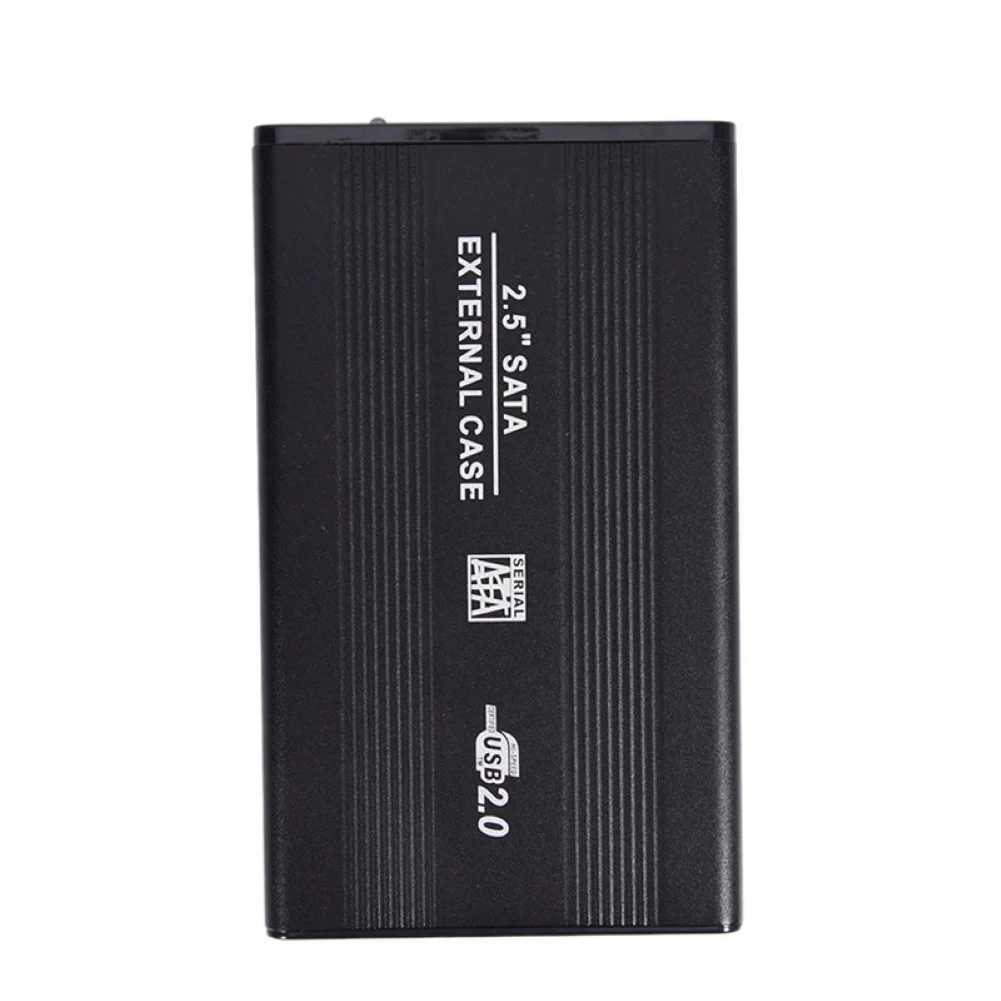 2,5 дюймов HDD корпус Внешний USB 2,0 SATA Корпус SSD, HDD Мобильный Корпус для жесткого диска коробка диско Дуро экстерно док-станция - Цвет: Черный