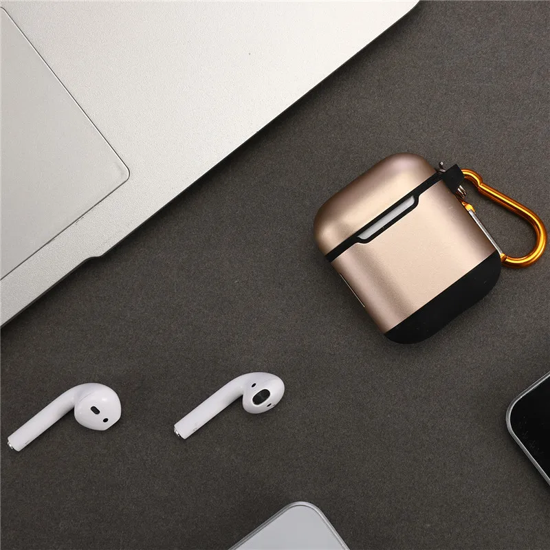 Для AirPods чехол Чехол Защита для наушников Tws роскошный AirPods тонкий аксессуар для жесткого алюминиевого сплава чехол