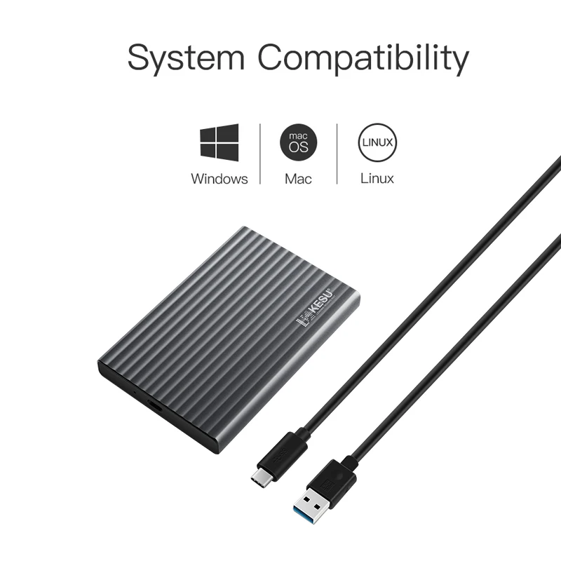 Внешний жесткий диск KESU 1 шт. 2 5 дюйма USB3.0 320 ГБ внешний из алюминиевого сплава