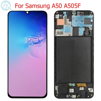 

Super AMOLED Display For Samsung Galaxy A50 LCD With Frame 6.2" Samsung A50 A505F A505F/DS SM-A505FN Display Touch Screen