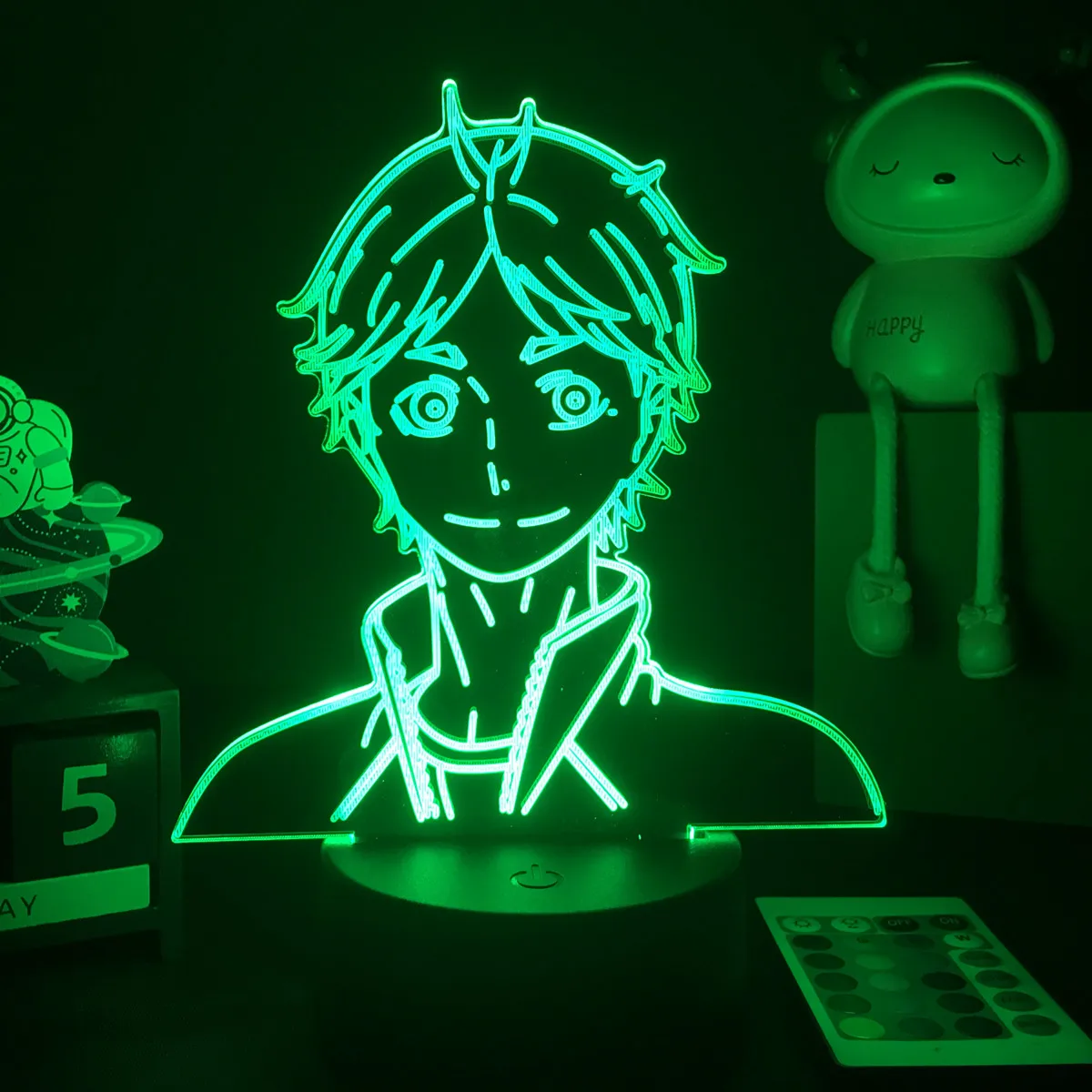 3D LED Night Light Anime Haikyuu!! Cool Manga Gifts Sugawara Koushi Figure for Bedroom Decor Nightlight Kids Child Birthday Gift candle night