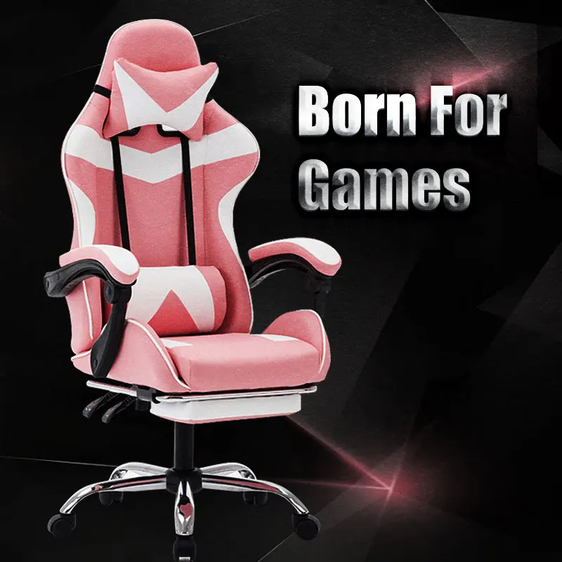 

Racing Synthetic Leather Gaming Chair Adjustable Internet Cafes Wcg Computer Chair Comfortable Lying Household Chair