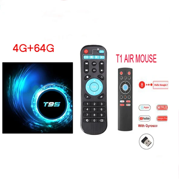 4G 64G T1 T95 H616 Android 10,0 Smart tv Box 4 ГБ 32 ГБ/64 Гб Allwinner quad core 1080P H.265 4K медиаплеер 2G 16G поддерживает google netflix - Цвет: 4G 64G T1