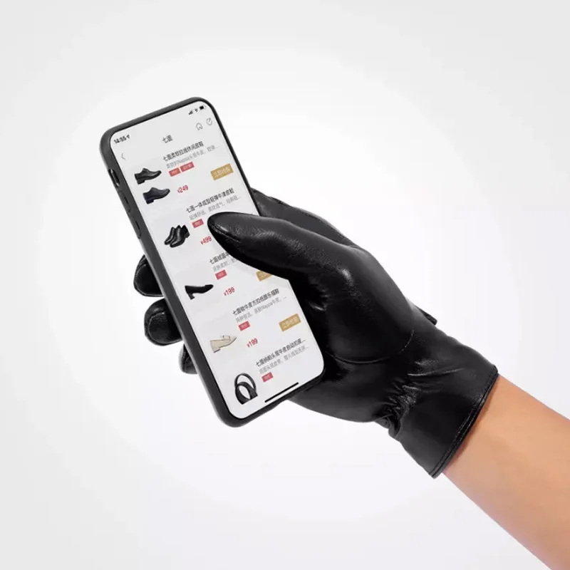 Xiaomi Mijia Qimian перчатки из овечьей кожи с сенсорным экраном для мужчин и женщин осень зима шерсть сохраняет тепло сенсорные перчатки