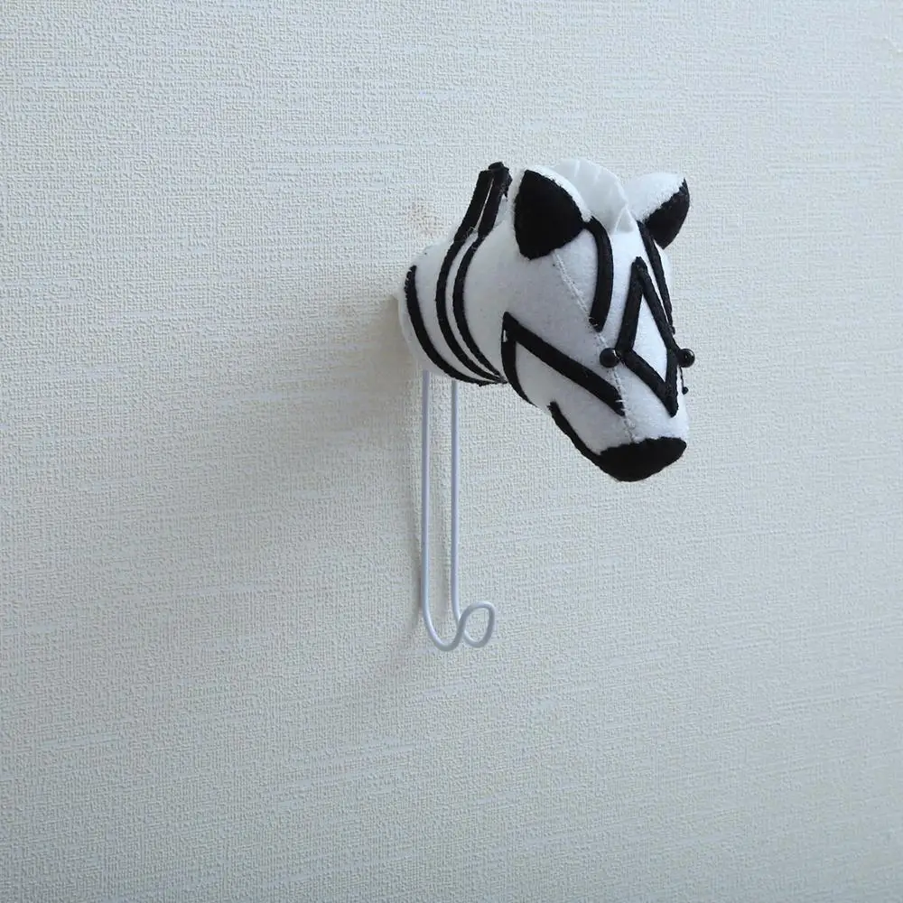 Zebra Декор для детской комнаты 3D Животные головы настенные подвесные украшения для детской комнаты детская комната девочка спальня мягкая установка украшения - Цвет: Zebra