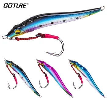 

Goture 100g 150g Lead Fish Jigging Lure Metal Spoon Sea Hard Artificial Bait "S“ Shape Vertical Jigging Lures For Big Game
