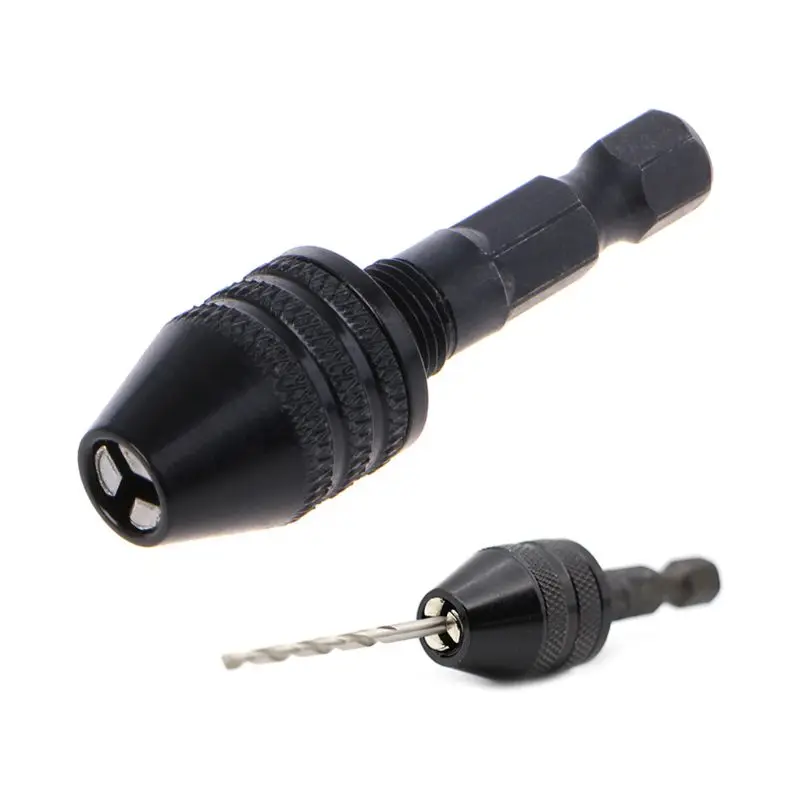 

0.3-3.4mm Keyless Drill Chuck Screwdriver Impact Driver Adaptor Quick Converter 1/4" Shank