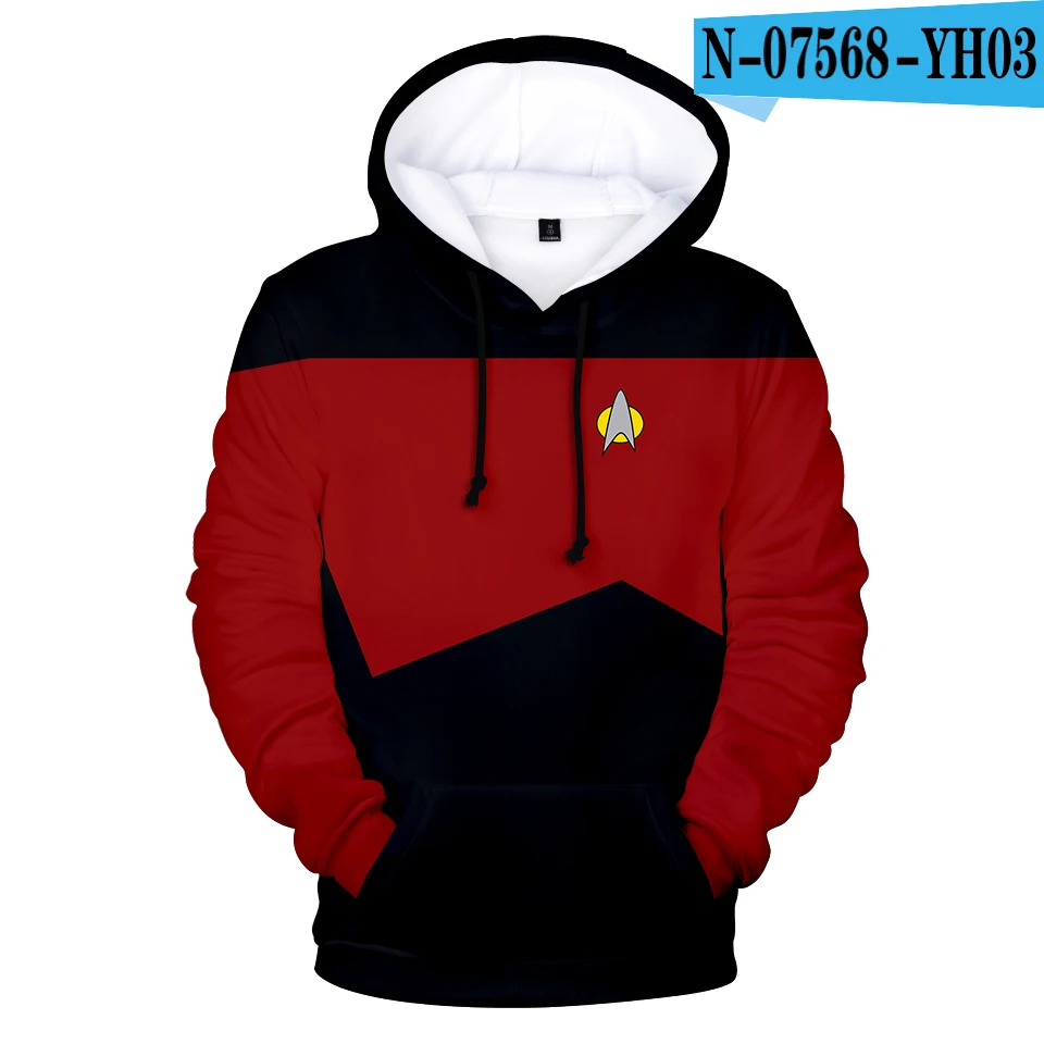 Научная фантастика сериал Star Trek: короткие треки косплей 3D Толстовка с капюшоном Мужская/Женская Повседневная Хип-хоп толстовка одежда - Цвет: YH03