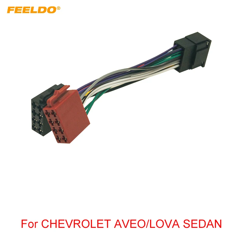 

Автомобильная стереомагнитола FEELDO, 5 шт., переходник для Chery Chevrolet 16PIN на ISO, оригинальные Головные устройства, жгут проводов