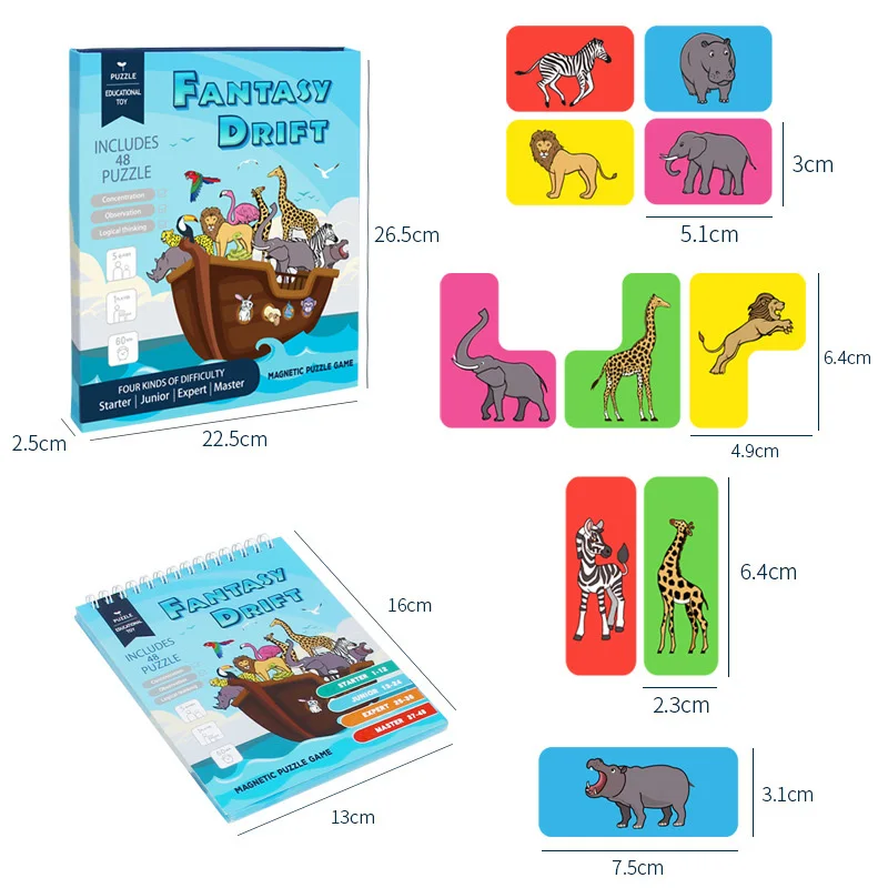 

Woode Children Thinking Memory Exercise Puzzle Game Parent-child Space Thinking Training Box Early Educational Toys Gift for Kid