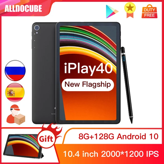 ALLDOCUBE iPlay40 10.4 inch 2K FHD 2000*1200 8GB RAM 128GB ROM Android 10  T618 CPU LTE phonecall 5G WiFi iPlay 40 1