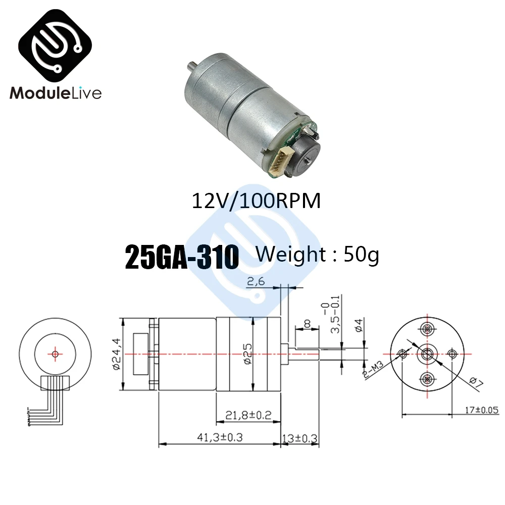 25GA-310 DC 12V 30 60 100 об./мин микро высокоскоростной мотор редуктор моторы с металлической коробкой передач колеса Diy наборы