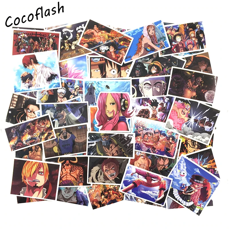 100PCS Japan Anime One Piece Cartoon Sticker For Laptop Phone Luggage Bike Skateboard Car Vinyl Decals DIY Waterproof Sticker