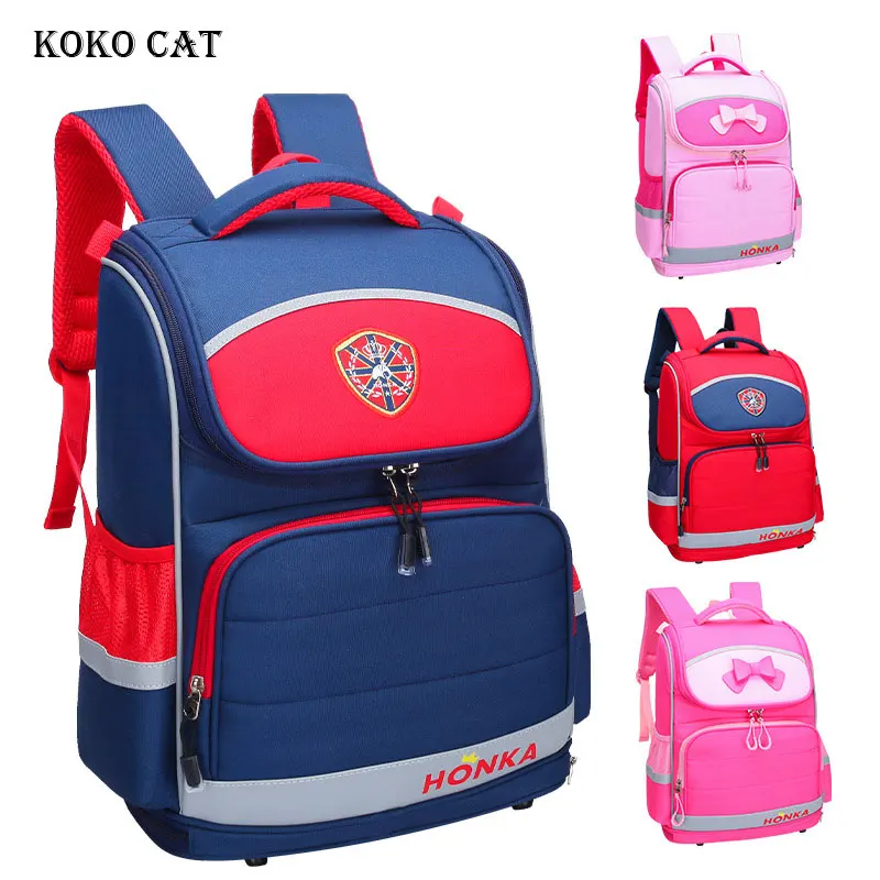 

Children Primary School Bags Girls Satchel Orthopedic Backpack Waterproof Light Burden Kids Bookbags Mochila Infantil Escolares