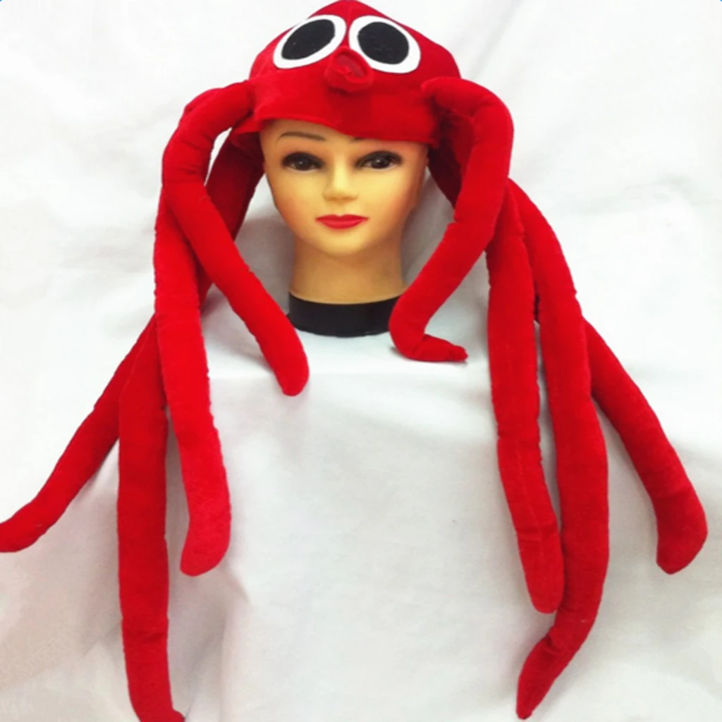 Octopus Hat Large Adult Sea Animal Headgear Halloween Party Fancy Dress