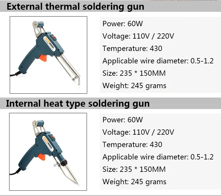 110 В/220 В 60 Вт США/ЕС ручной внутренний и внешний нагревательный паяльник автоматический паяльник инструмент для Пайки Сварочного ремонта